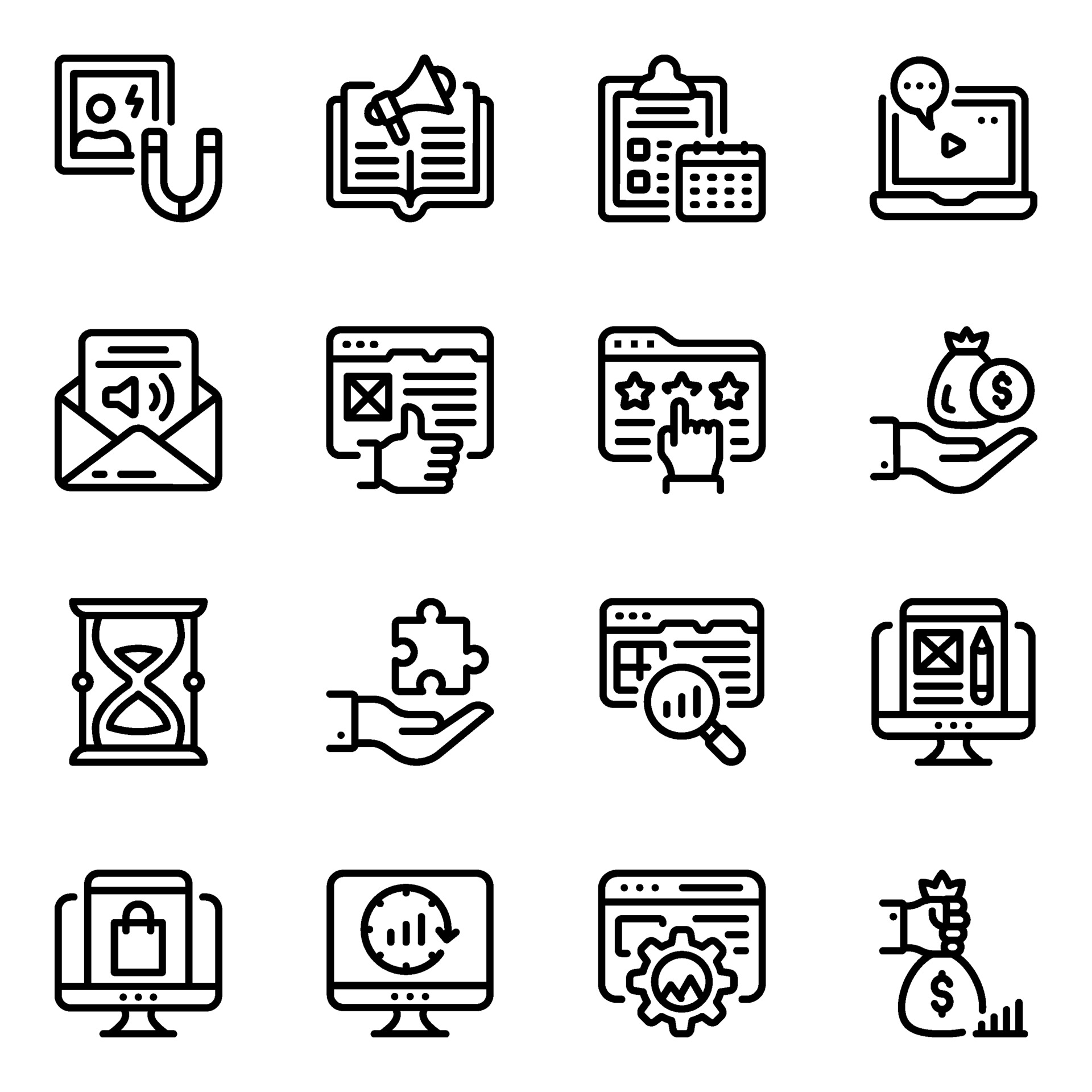Web Marketing Elements 2269156 Vector Art at Vecteezy