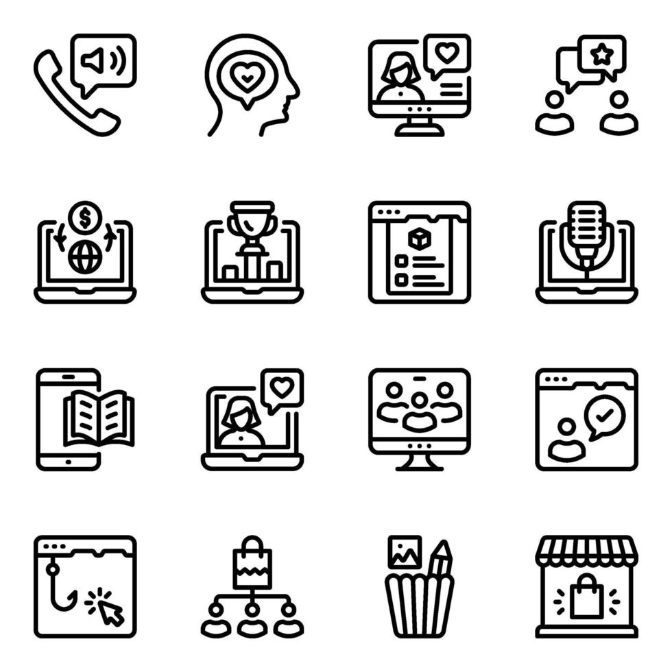 Online Media Elements vector