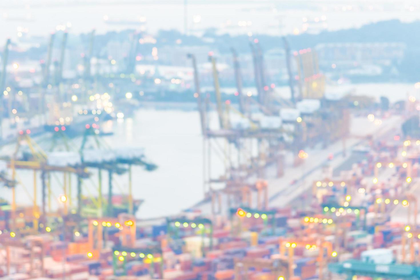 Abstract blur shipping crane cargo background photo