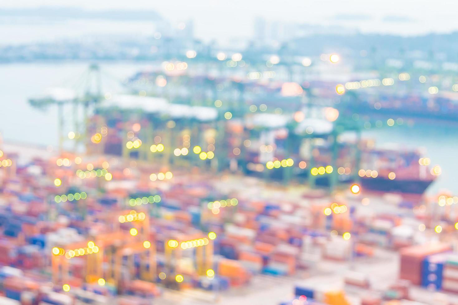 Abstract blur shipping crane cargo background photo