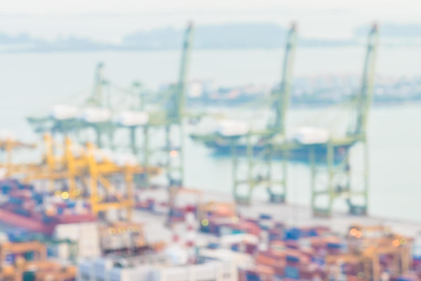 Abstract blur shipping crane cargo background photo