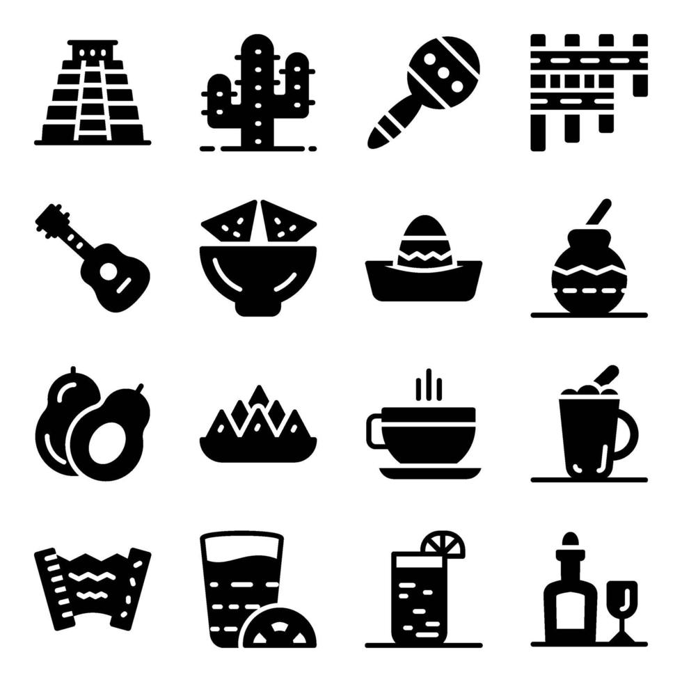 Mexican Culture and Elements vector