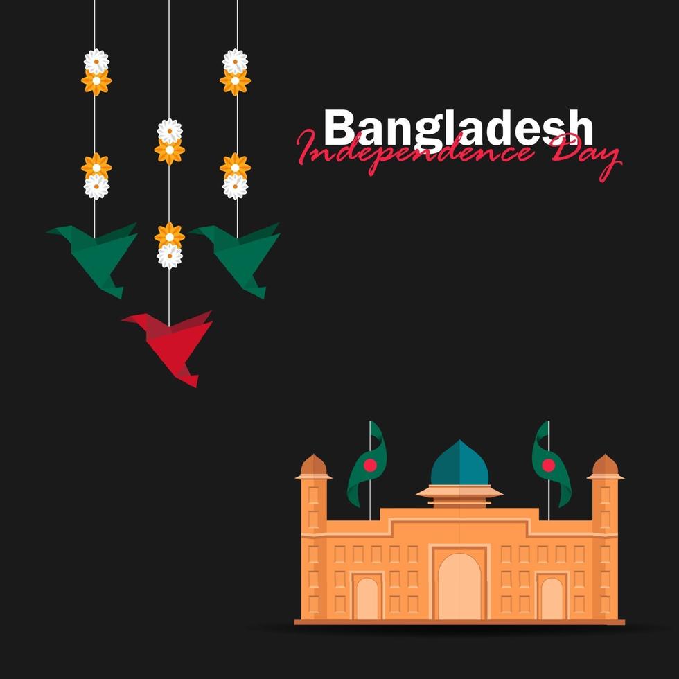 Vector of Independence Day with Bangladesh Flags.