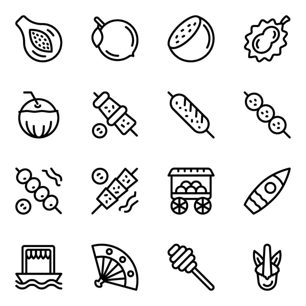 Indonesian Food Elements vector