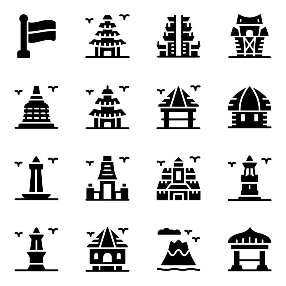 Indonesian Culture Elements vector