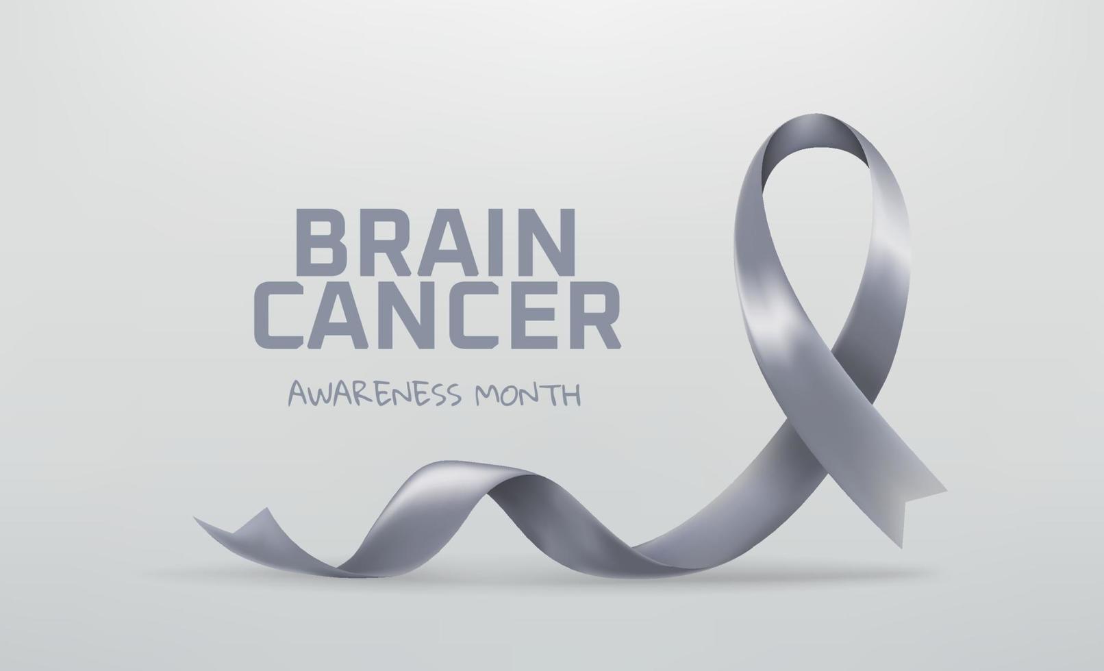 Brain Cancer Awareness Month Symbol Grey Awareness Ribbon 2269377 Vector Art At Vecteezy
