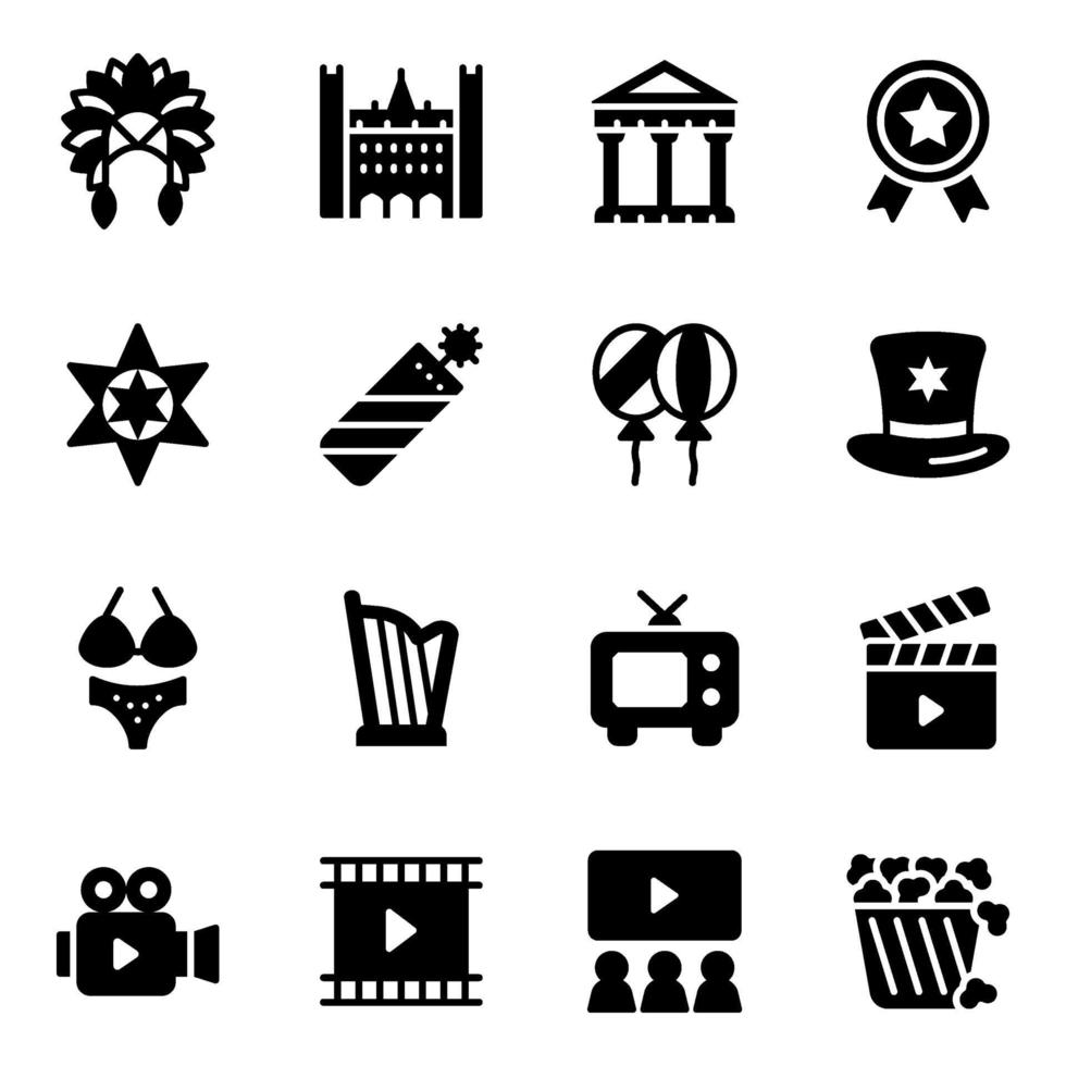 Party Celebration and Filmmaking vector