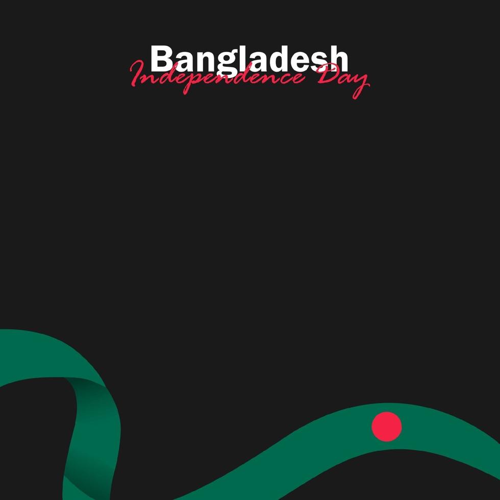 vector del día de la independencia con banderas de bangladesh.