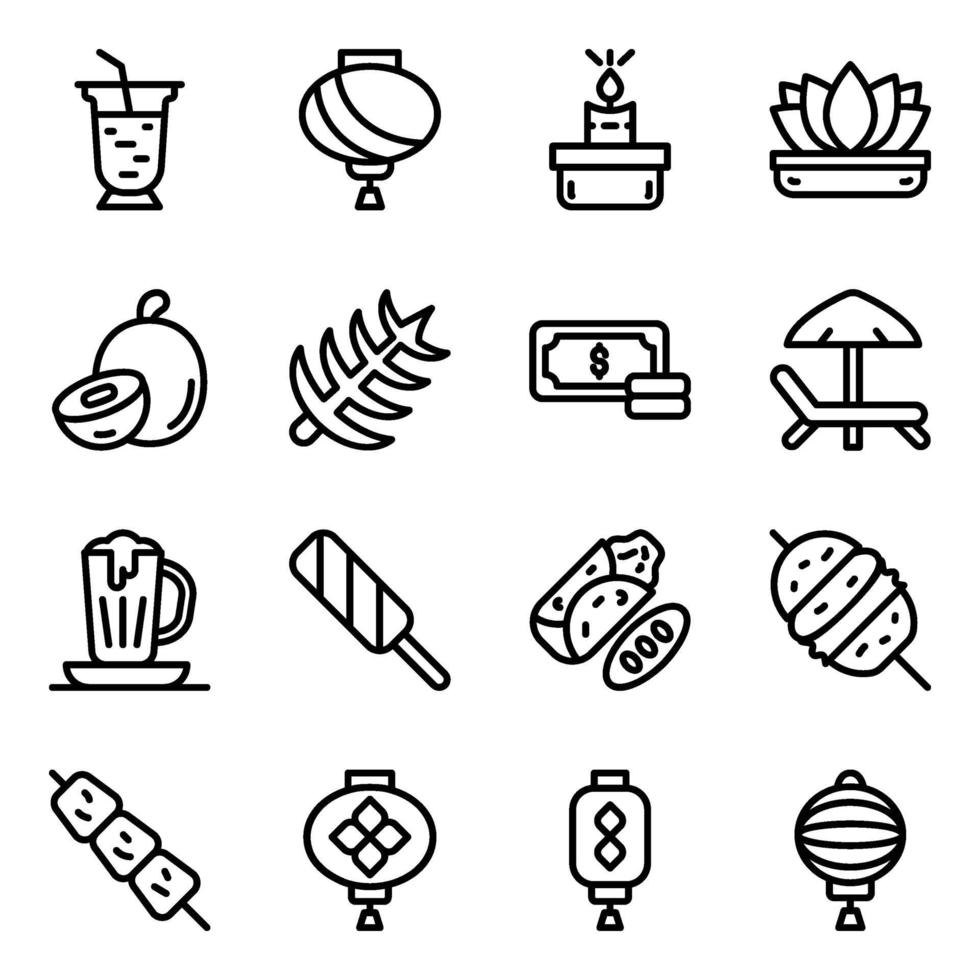 Singapore Landmarks and Elements vector