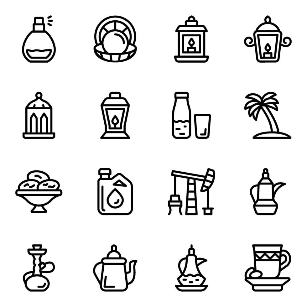 Qatar Culture Elements vector