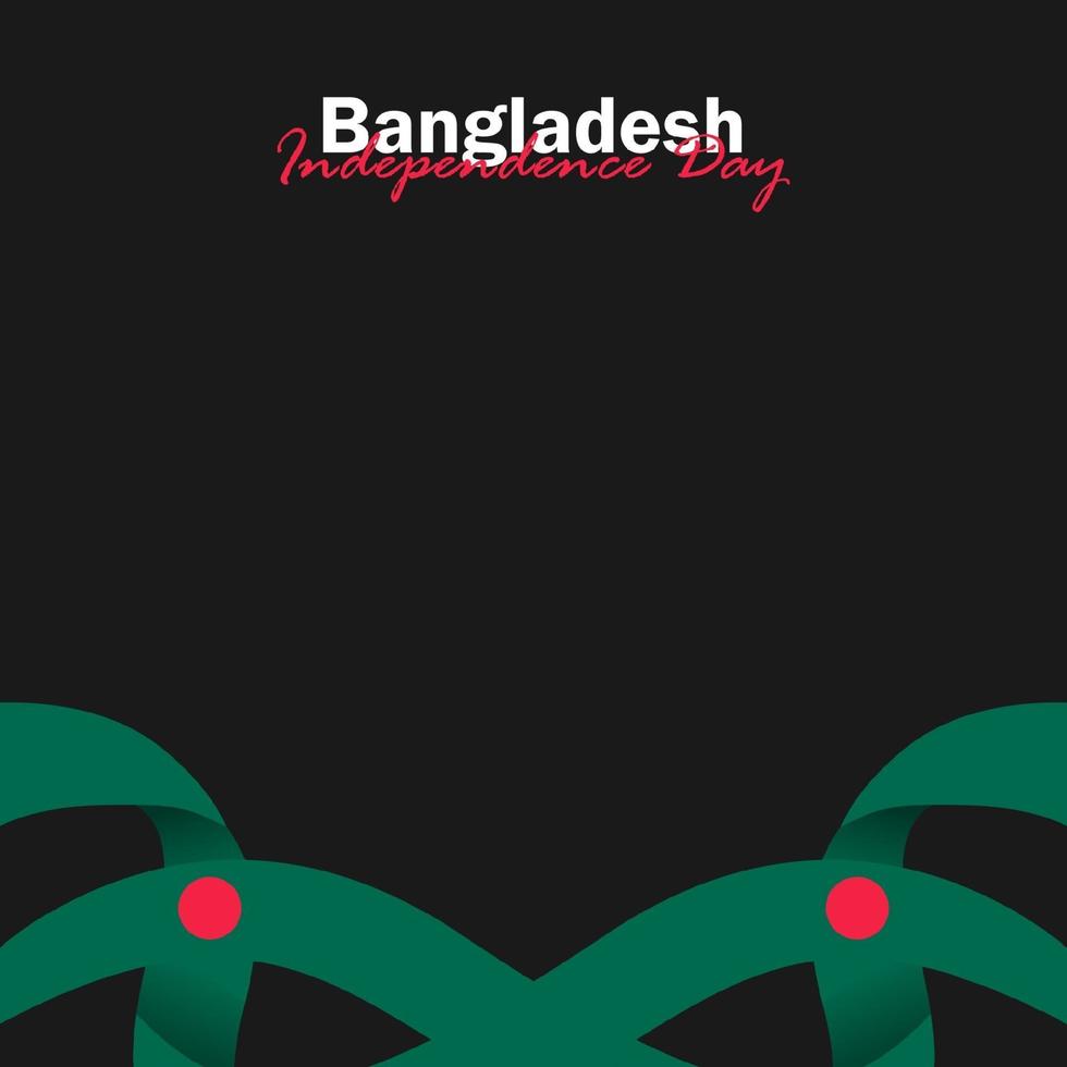 vector del día de la independencia con banderas de bangladesh.