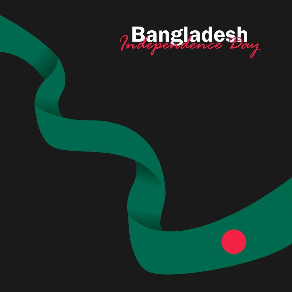 vector del día de la independencia con banderas de bangladesh.