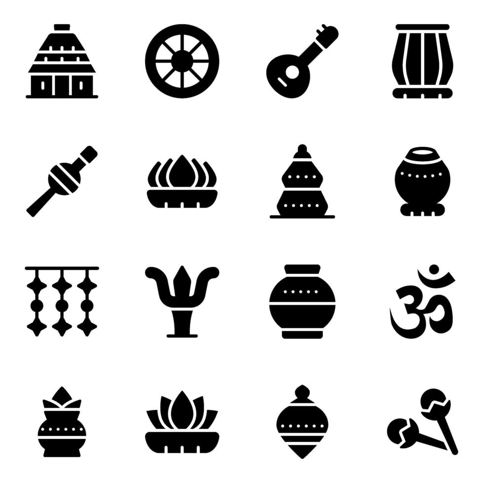 Indian Culture Elements vector