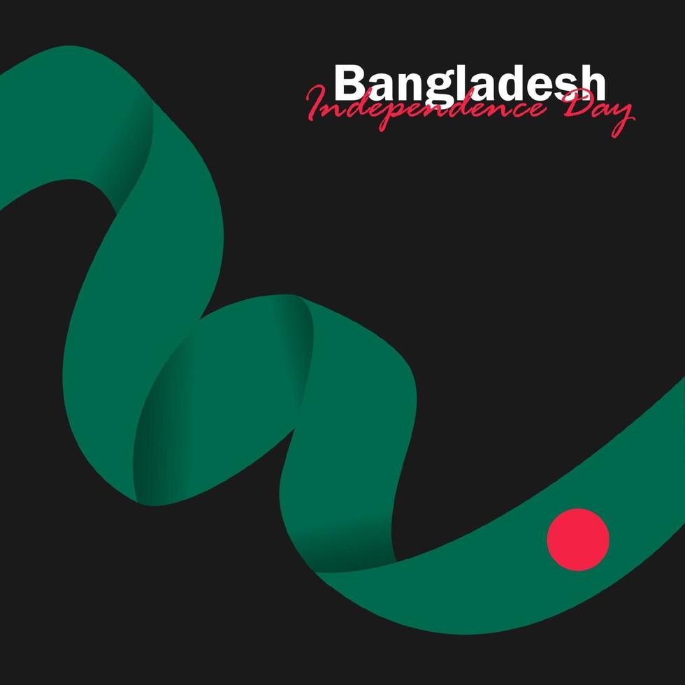 vector del día de la independencia con banderas de bangladesh.