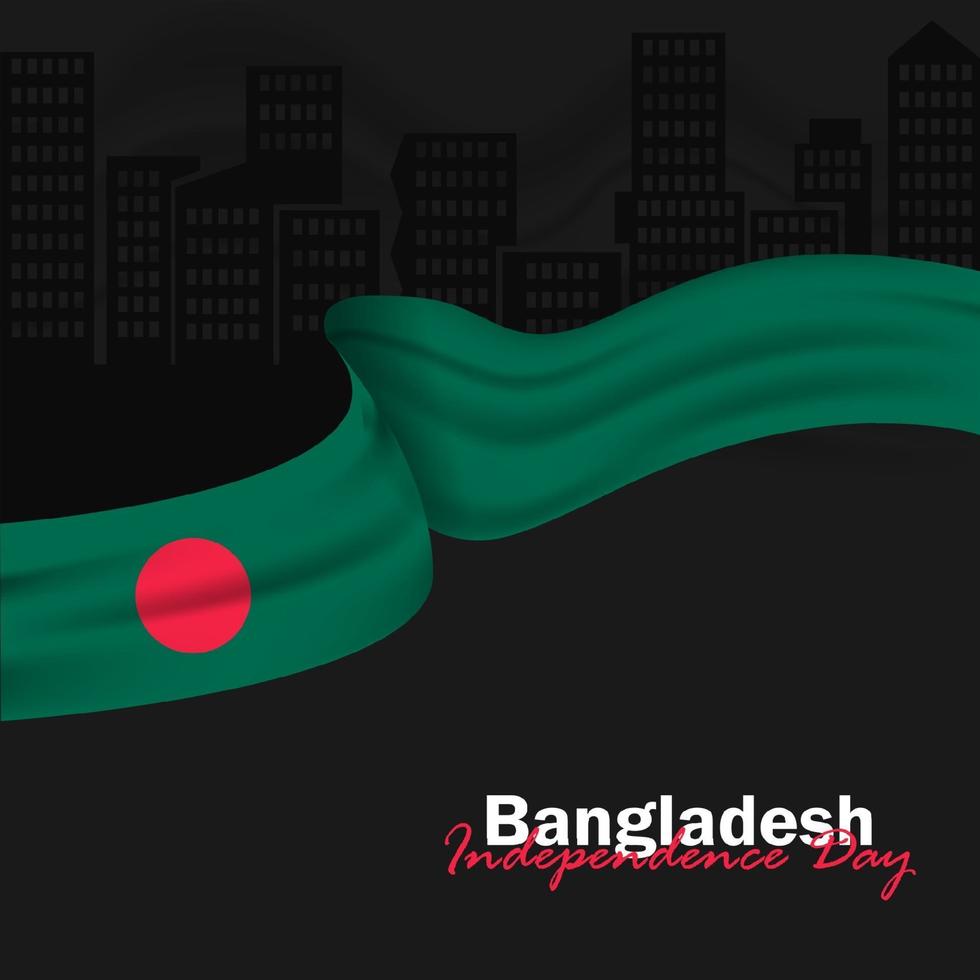Vector of Independence Day with Bangladesh Flags.