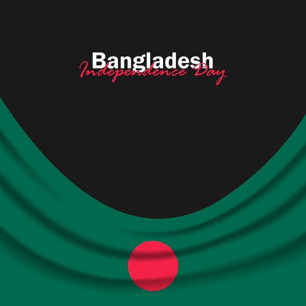 vector del día de la independencia con banderas de bangladesh.