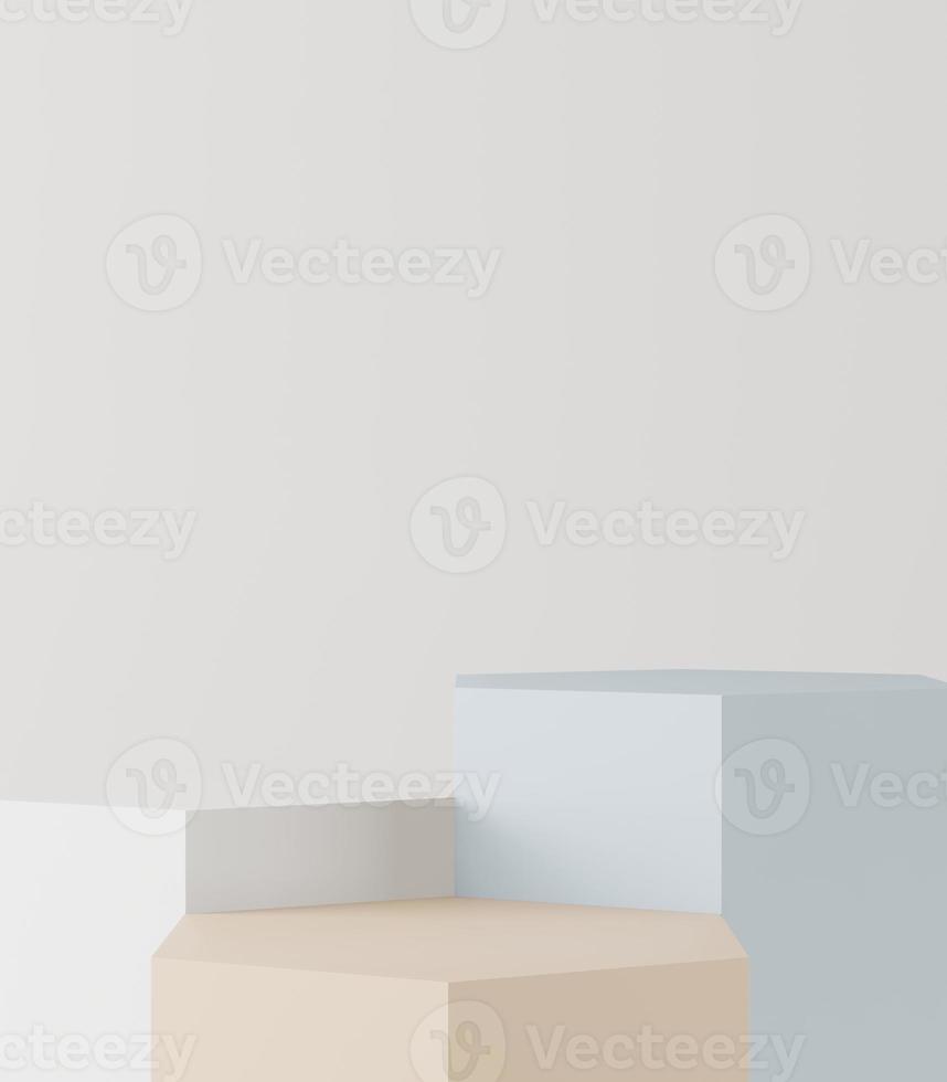 Cosmetic background for product presentation, 3d render illustration photo