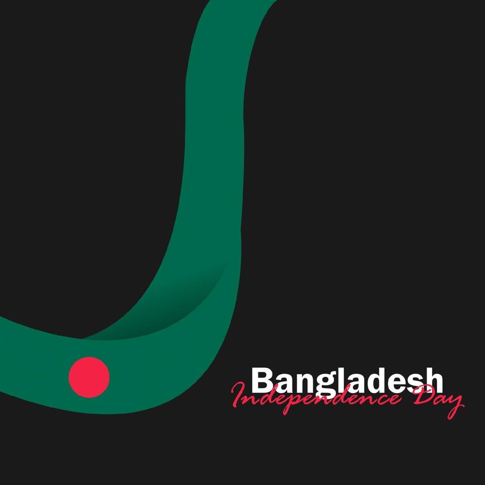 vector del día de la independencia con banderas de bangladesh.