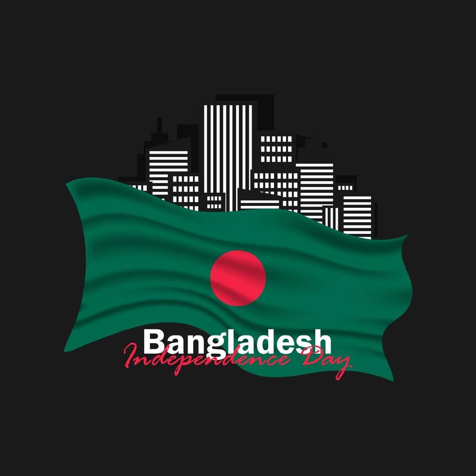 Vector of Independence Day with Bangladesh Flags.