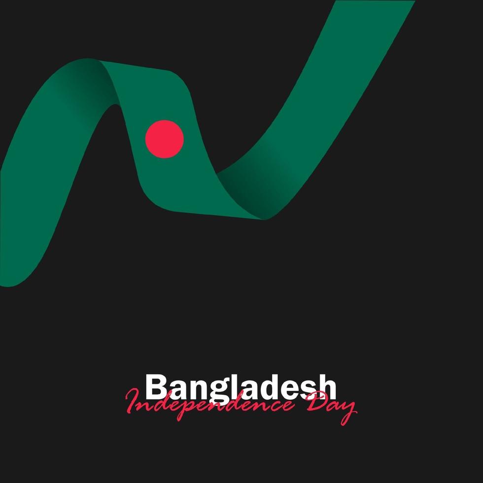 vector del día de la independencia con banderas de bangladesh.