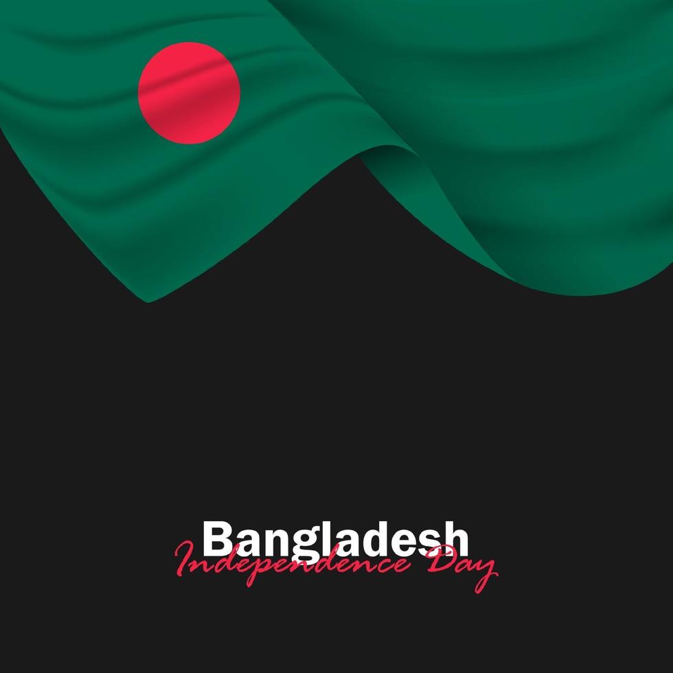 vector del día de la independencia con banderas de bangladesh.