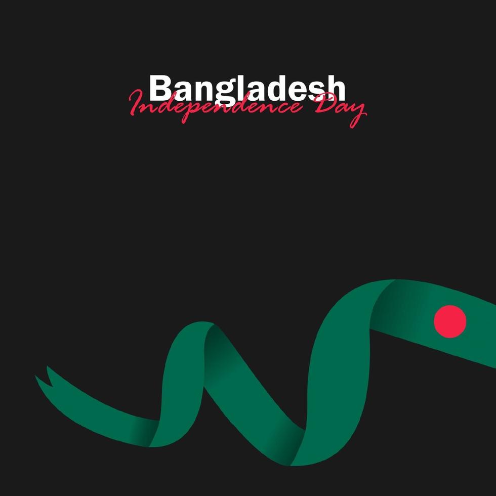 vector del día de la independencia con banderas de bangladesh.