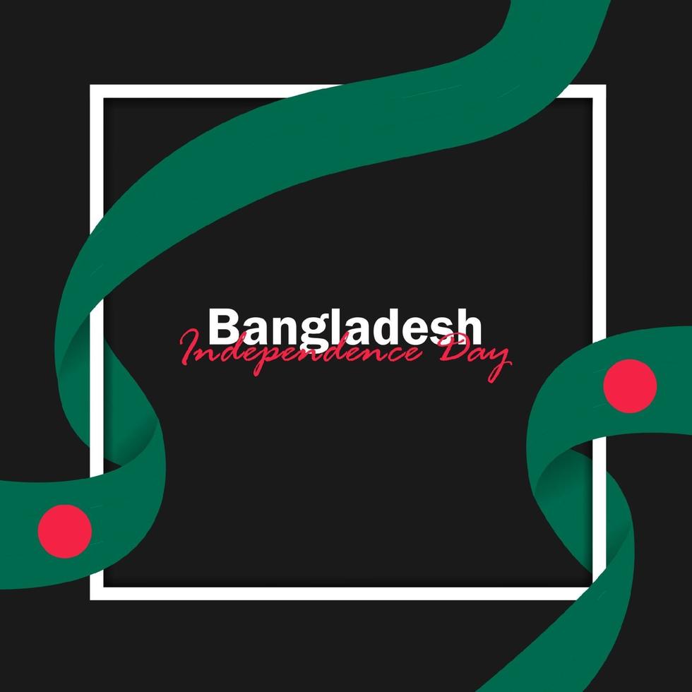 vector del día de la independencia con banderas de bangladesh.