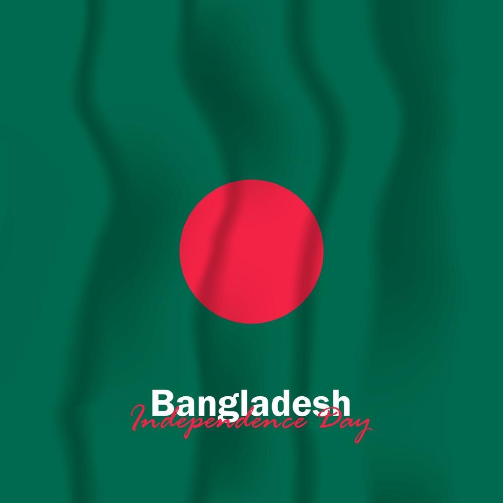 vector del día de la independencia con banderas de bangladesh.