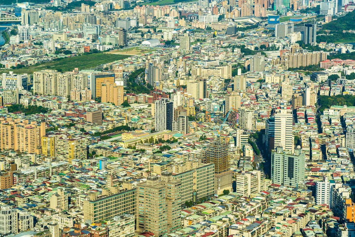 paisaje urbano de la ciudad de taipei, taiwán foto