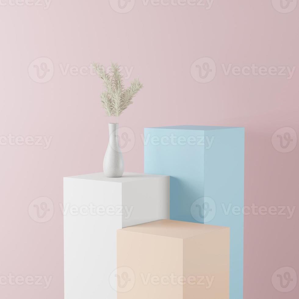 Cosmetic background for product presentation, 3d render illustration photo