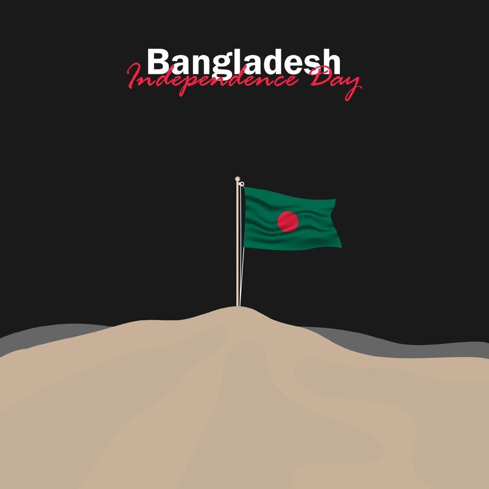 Vector of Independence Day with Bangladesh Flags.