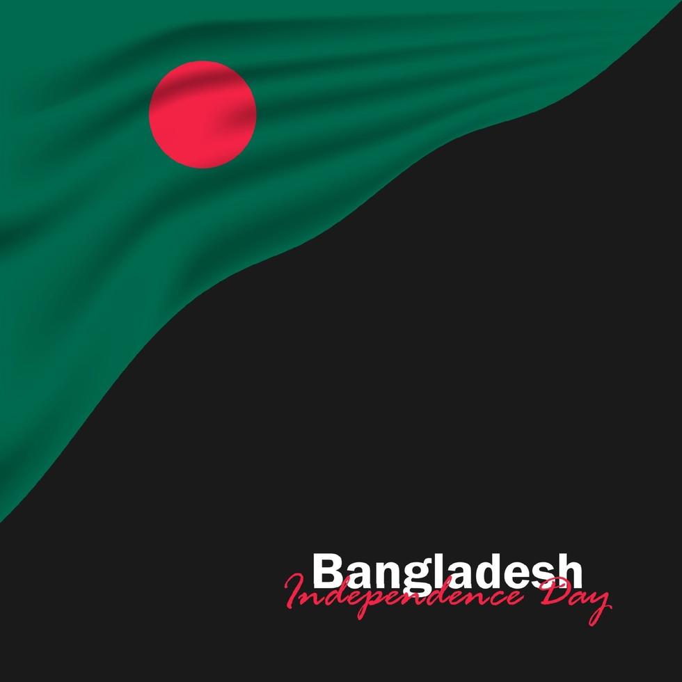 vector del día de la independencia con banderas de bangladesh.