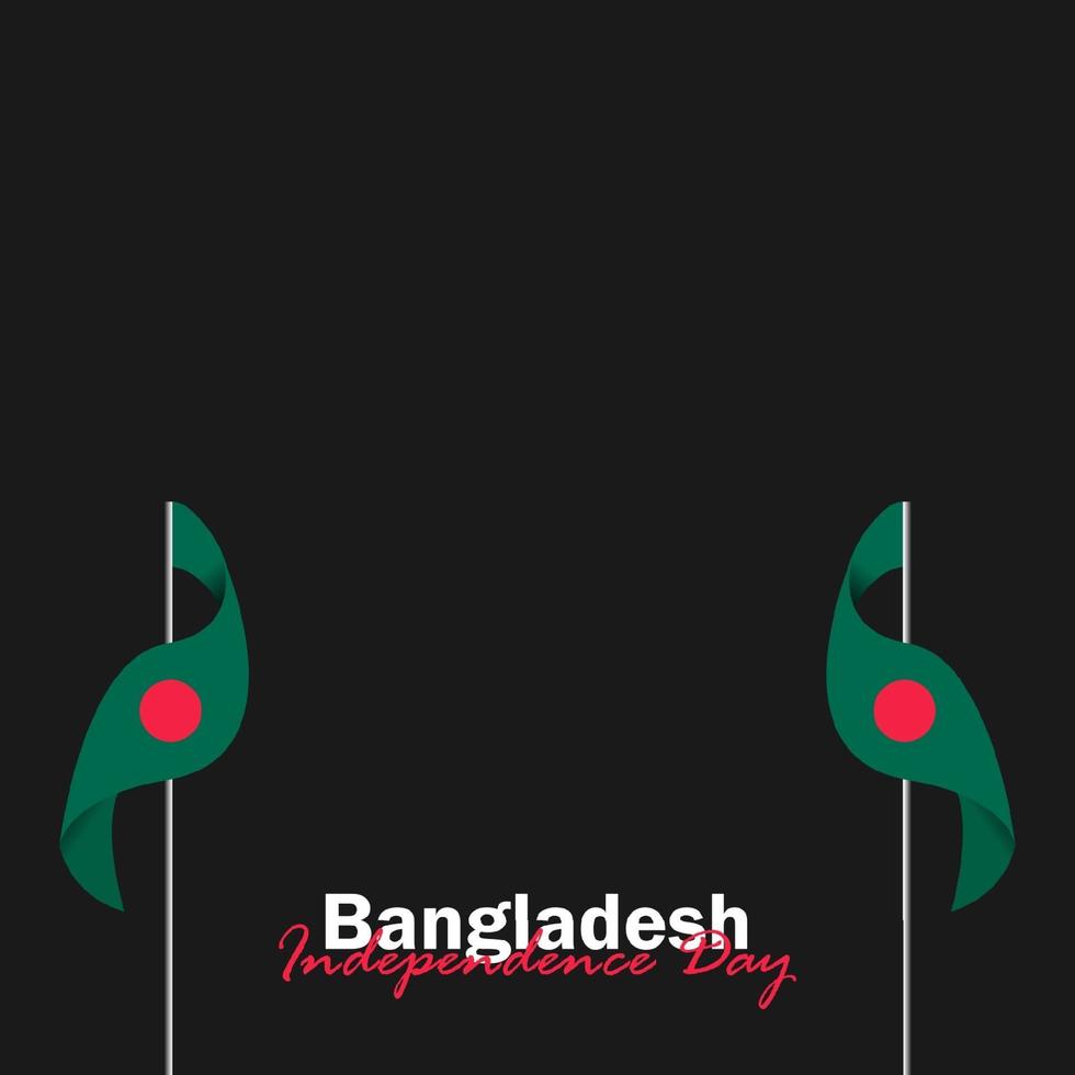 vector del día de la independencia con banderas de bangladesh.