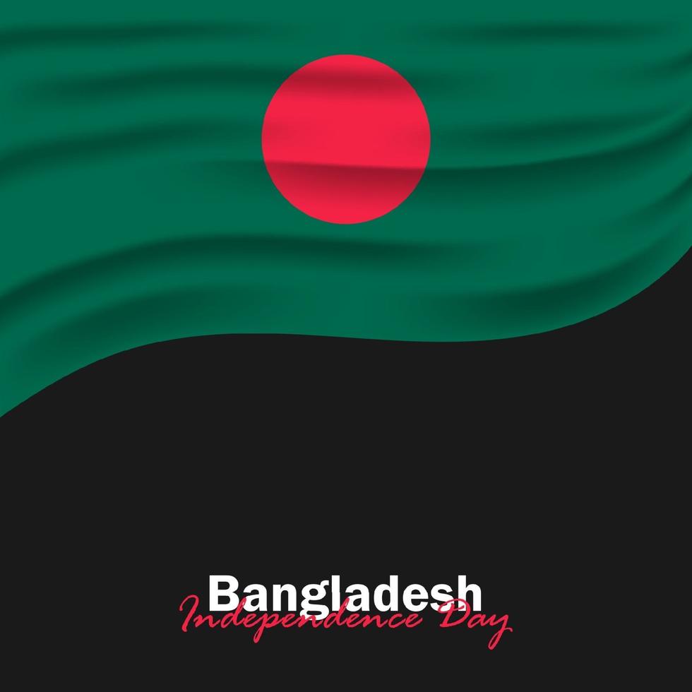 vector del día de la independencia con banderas de bangladesh.