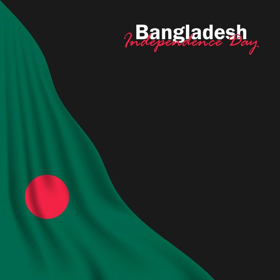 vector del día de la independencia con banderas de bangladesh.