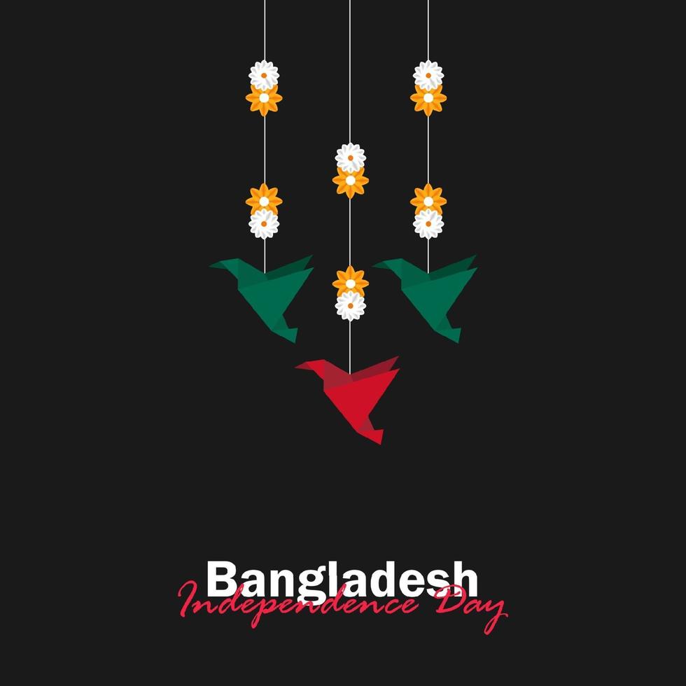 Vector of Independence Day with Bangladesh Flags.