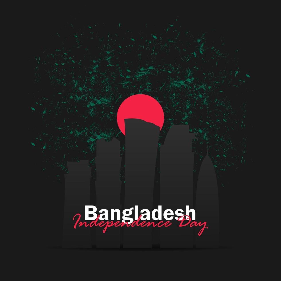 Vector of Independence Day with Bangladesh Flags.