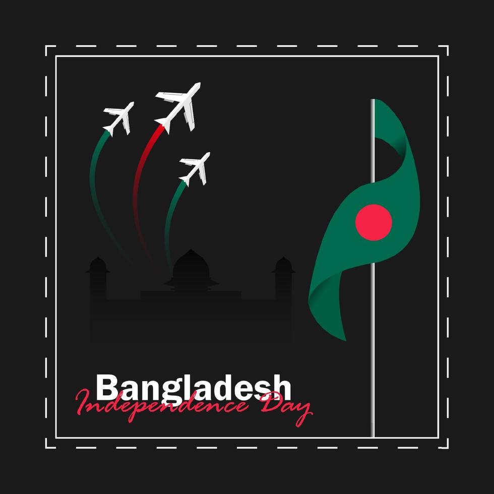 Celebration of Bangladesh national day on March 26 vector