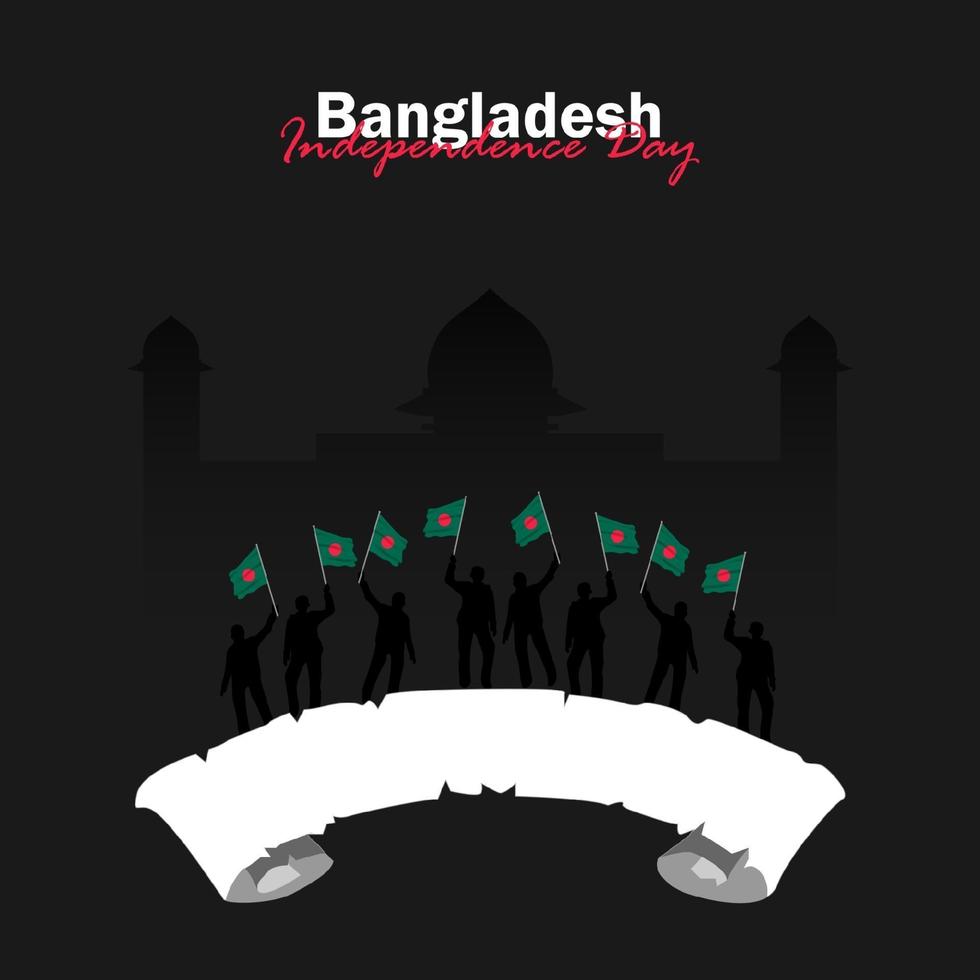 Celebration of Bangladesh national day on March 26 vector