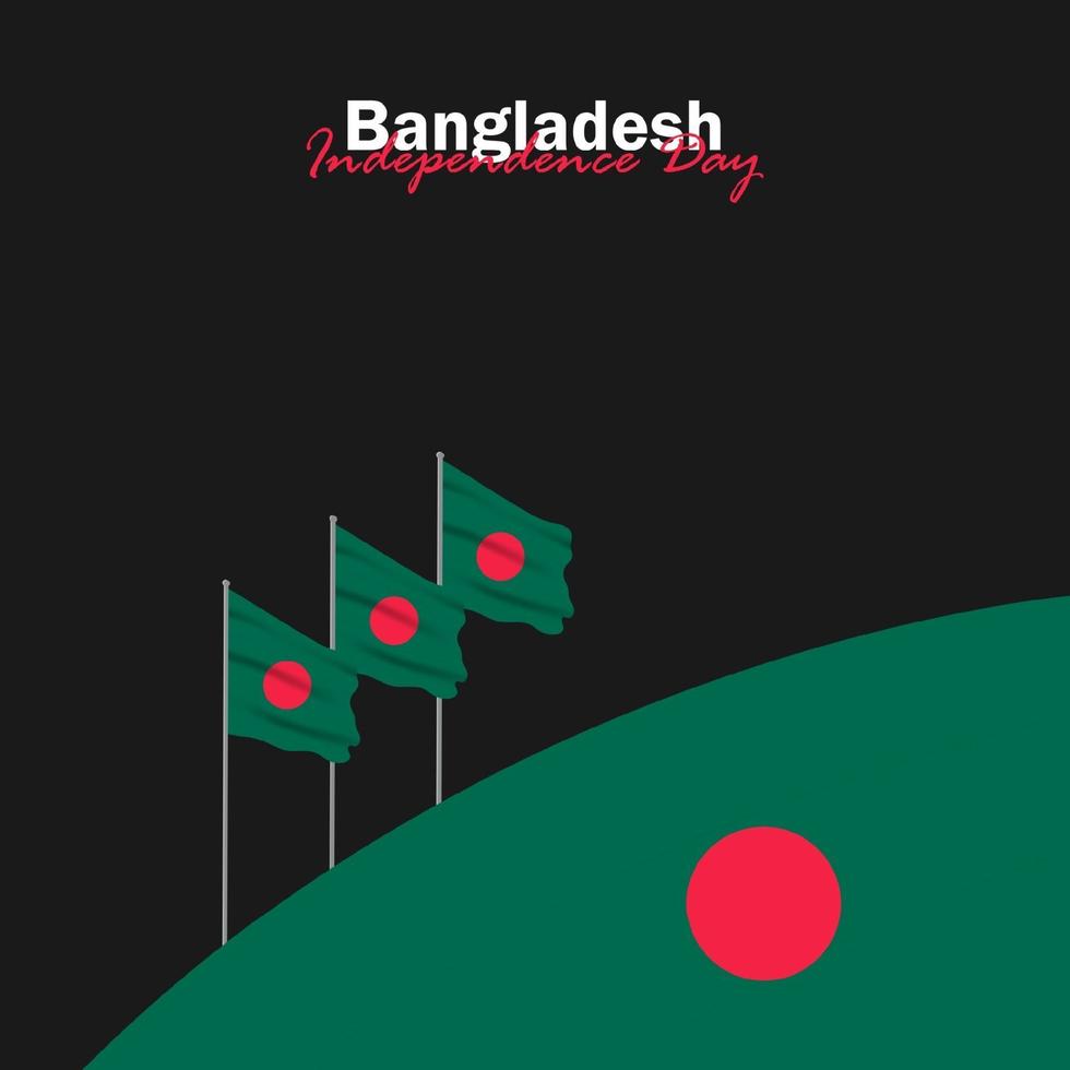 Celebration of Bangladesh national day on March 26 vector