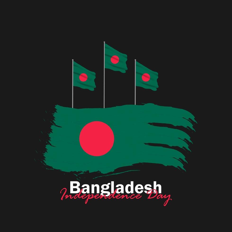 Celebration of Bangladesh national day on March 26 vector