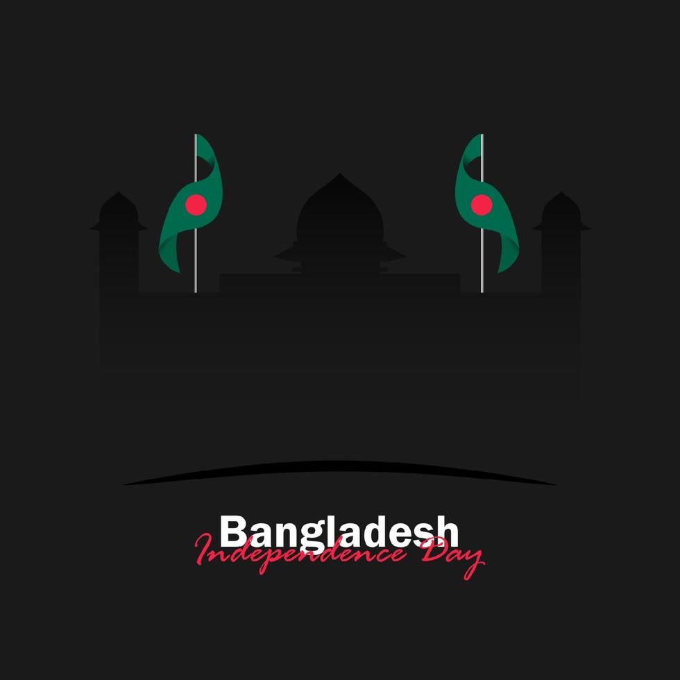 Celebration of Bangladesh national day on March 26 vector