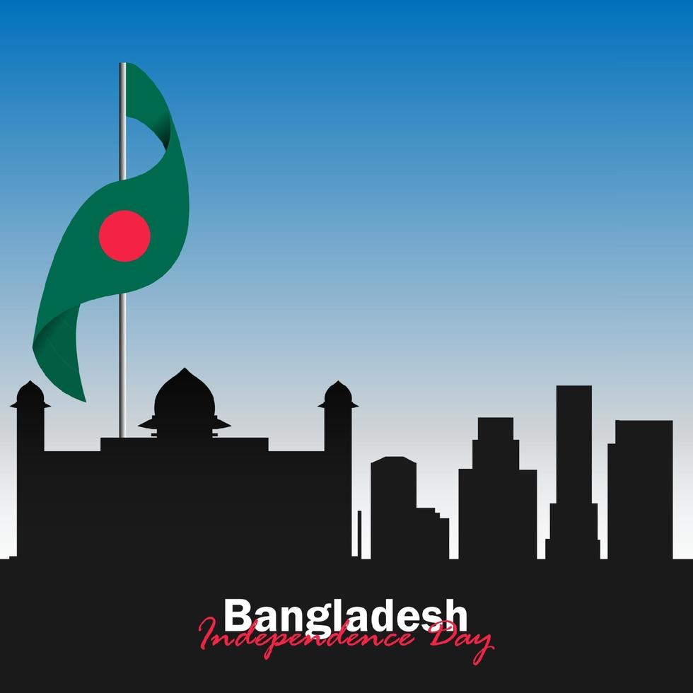 Celebration of Bangladesh national day on March 26 vector