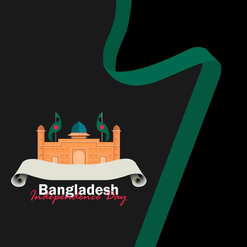 Celebration of Bangladesh national day on March 26 vector