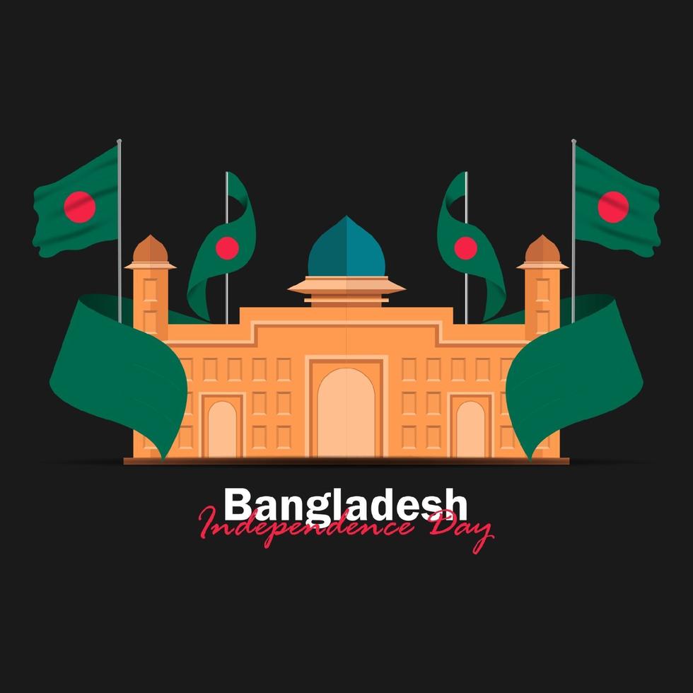 Celebration of Bangladesh national day on March 26 vector