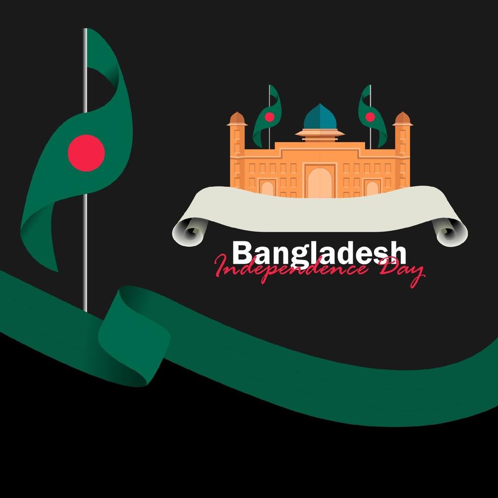 Celebration of Bangladesh national day on March 26 vector