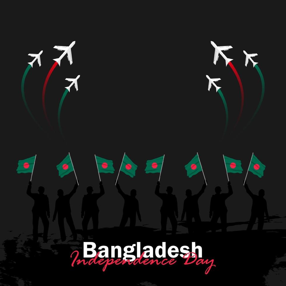 Celebration of Bangladesh national day on March 26 vector