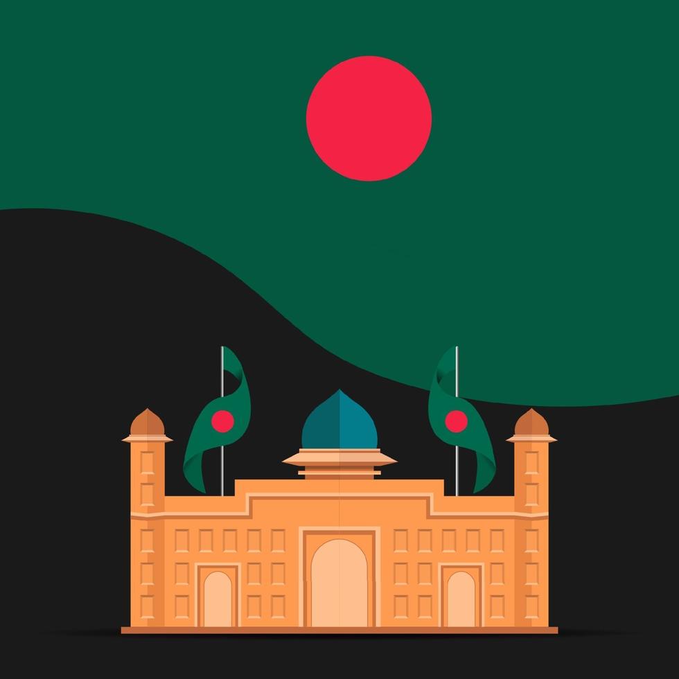 Celebration of Bangladesh national day on March 26 vector