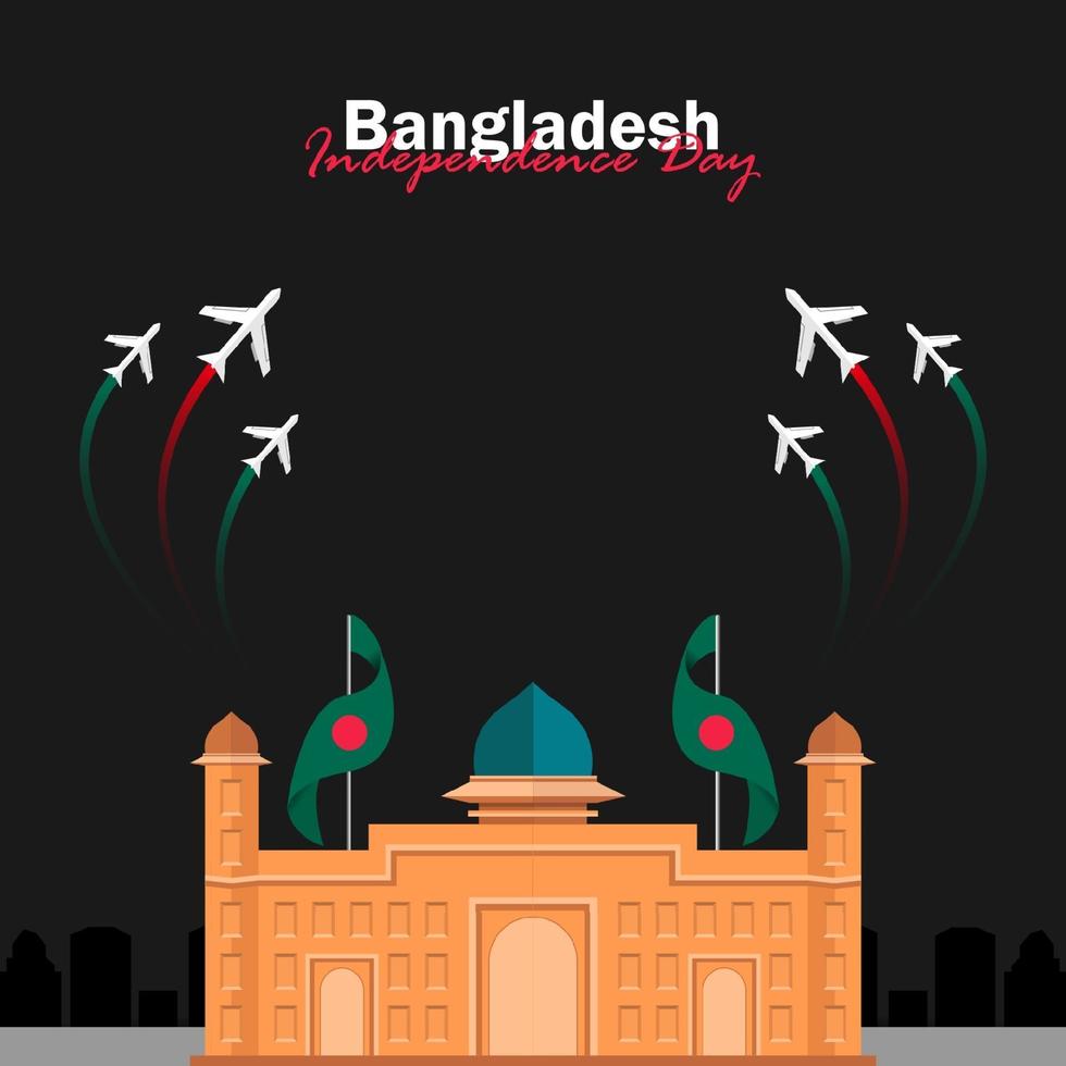 Celebration of Bangladesh national day on March 26 vector