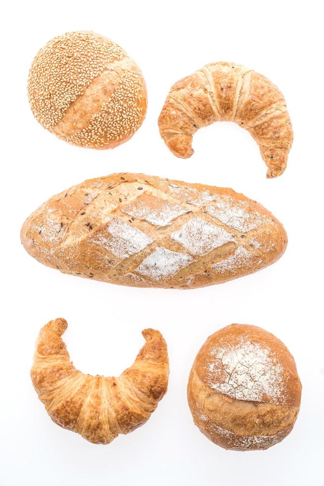 pan croissant de mantequilla francesa y panadería foto